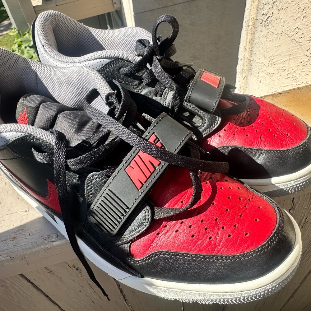 Nike Gray and Red Athletic Shoes